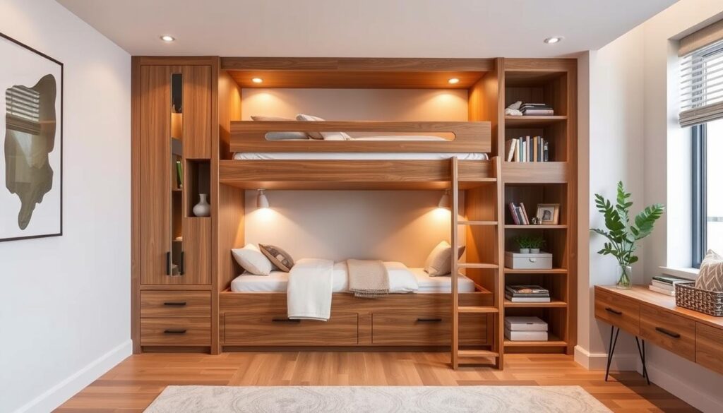 built-in bunk bed designs