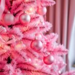 pink christmas tree decorations