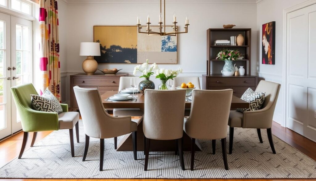 modern dining room textiles