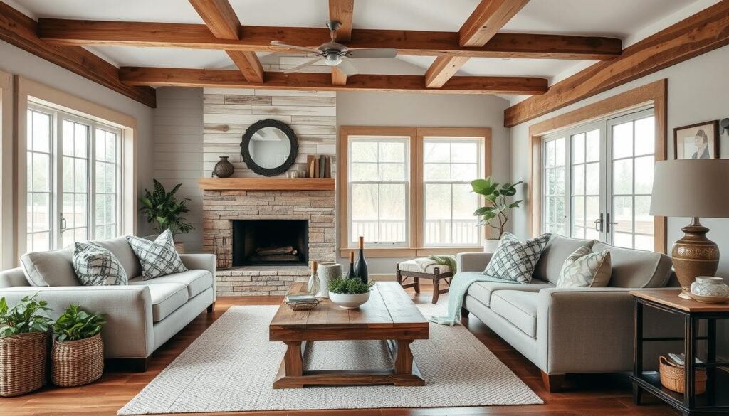modern farmhouse living room