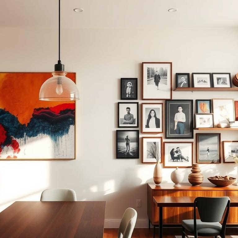 How do you fill a blank wall in a dining room?