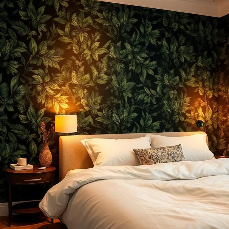 cozy bed wallpaper dark peaceful