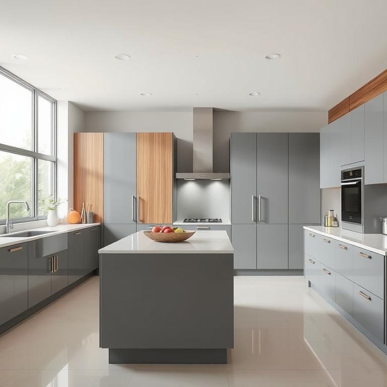 gray kitchen cabinets
