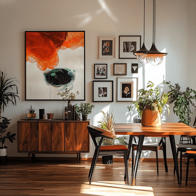 How do you fill a blank wall in a dining room? .